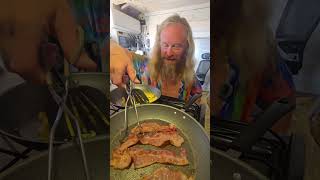 Breaking the fast off the grid in Bombay Beach on the Salton Sea.