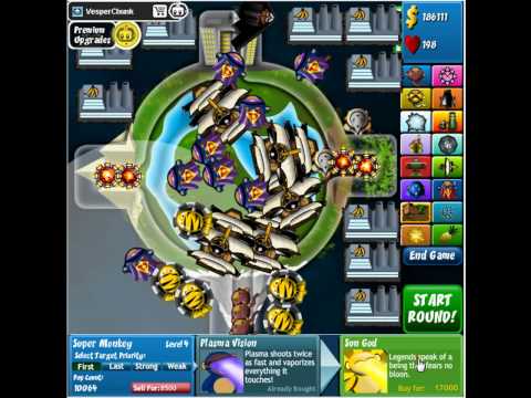 Bloons Tower Defence 4 |Sun Gods| |Super Monkey| |Over 200000 Coins|