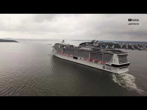 MSC Meraviglia at Helsinki, Finland 4K