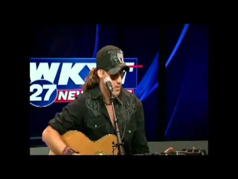 CJ Garton on WKYT News talking about Beercheese Fest and sings 