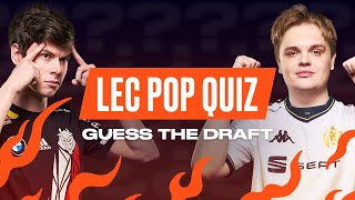 [閒聊] LEC Pop Quiz：Guess The Draft