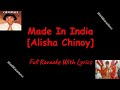 MADE IN INDIA | Karaoke With Lyrics | Alisha Chinai | Milind Soman |