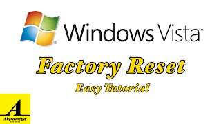 How to Factory Reset / Restore Windows Vista - Alyramega