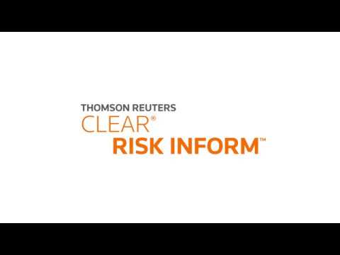 Thomson Reuters CLEAR Risk Inform Demo Video Video