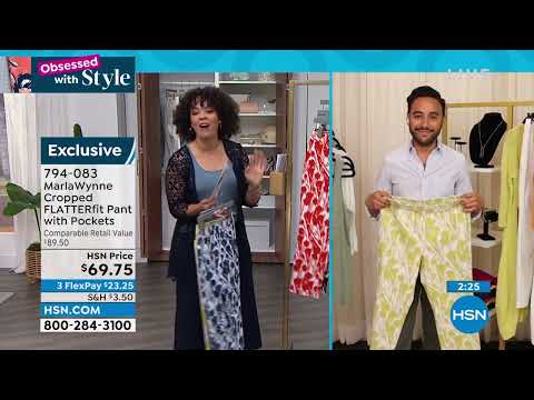 MarlaWynne Cropped FLATTERfit Pant with Pockets