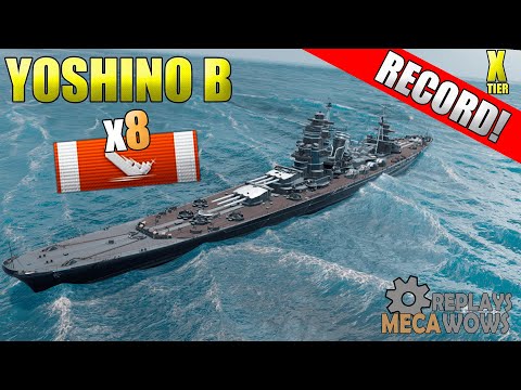 Cruiser Yoshino B 8 Kills on Land Of Fire Map | World of Warships Gameplay