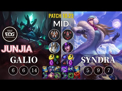 EDG JunJia Galio vs Syndra Mid - KR Patch 10.23