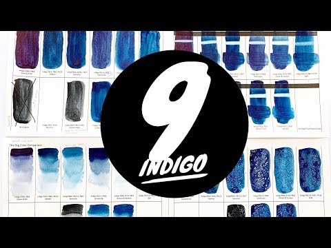 Colossal Color Showdown Ep. 14: Indigo | Comparing 9 Watercolor Brands