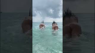 miki.eterna TikTok Swimsuit Bikini Beach Hot Duo!!! ??? #shorts