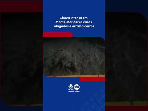 Confira a cratera em ruas de Monte Mor após chuva intensa