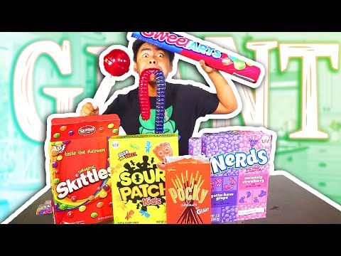 GIANT CANDY VS NORMAL SIZED CANDY! Video