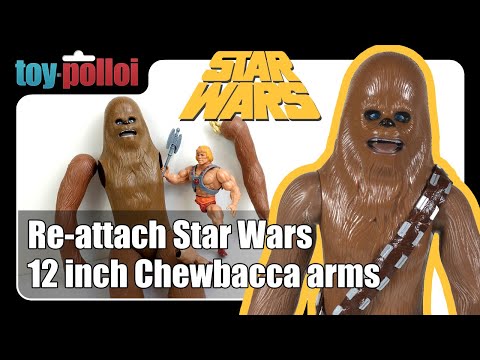 Re-attaching Chewbacca's arms, Vintage Star Wars 12 inch - Toy Polloi