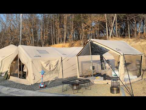 동계 장박 5주차ㅣ집 보다 더 편한 장박생활 | 투명쉘터 만들기ㅣ바람 빠짐 없는 에어매트ㅣ찢어진 우레탄 보수부터 연통 청소 꿀팁까지ㅣ🎁구독자이벤트🎁ㅣ제백 에어리스