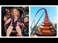 Dad And Daughter Pretend Roller Coaster Chell S First Virtual Ride Homemade Backyard Fun