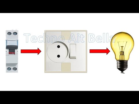 comment brancher un interrupteur et prise🔦+🔌. Connection switch socket ترکیب مفتاح وبريزة كهرباء