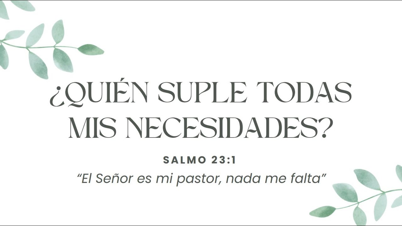 ¿QUIÉN SUPLE TODAS MIS NECESIDADES?