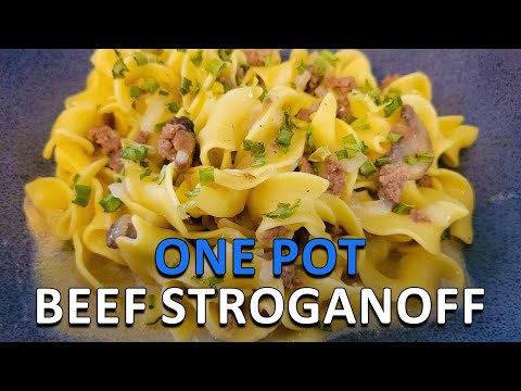 One Pot Beef Stroganoff