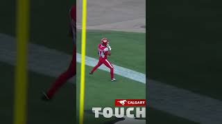 Tyreik McAllister Returns Missed Field Goal For 120 Yard TD ???? #football #stampeders #touchdown #cfl