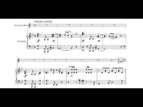 Carl Nielsen - Fantasistykke (Fantasy) for Clarinet and Piano (with Score)