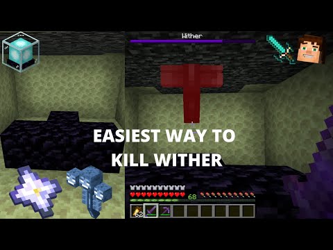 Minecraft Easiest way to kill Withers! 30 Second Method - 1.16/1.15