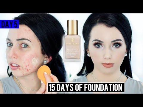 ESTEE LAUDER DOUBLE WEAR Foundation 1C0 {First Impression Review & Demo!} 15 DAYS OF FOUNDATION Video