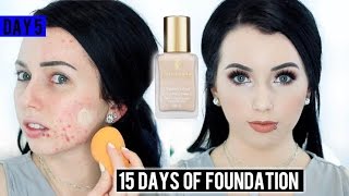 ESTEE LAUDER DOUBLE WEAR Foundation 1C0 {First Impression Review &amp; Demo!} 15 DAYS OF FOUNDATION
