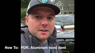 HOW TO: PDR Aluminum hood, Dent, hail damage | Mobile Paintless Dent Removal | Dent Baron | Raleigh