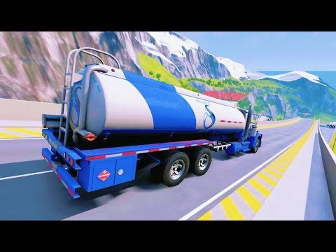 BeamNG Drive - High Speed Truck Jump & Cars Crashes #177 | ExofDrive