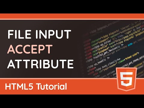 Using the accept attribute on File Inputs HTML Tutorial