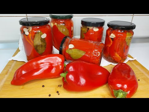Kisele crvene paprike sa bijelim lukom💥Najjednostavniji recept❗️Zimnica💥Pickled Red Peppers