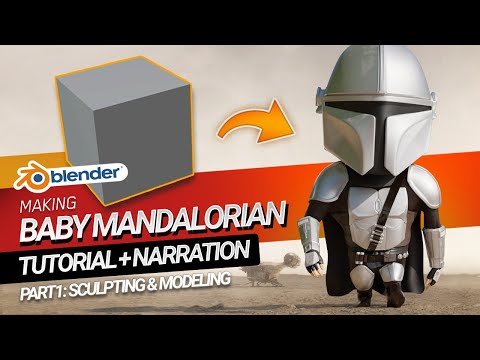 Creating Baby Mandalorian in Blender Tutorial - Part 1