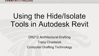 Using the Hide/Isolate Tools in Autodesk Revit