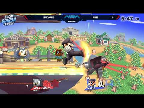 MSM 166 - Mastamario (Mario) vs Viibes (Metaknight) Winners Semi - Smash 4
