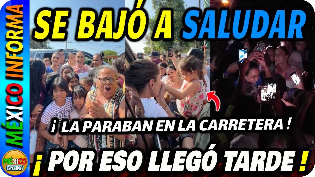 LA PRESIDENTA SE BAJÓ A SALUDAR. POR ESTA RAZÓN LLEGÓ TARDE A SU EVENTO. MIRA CUÁNTO CARIÑO.