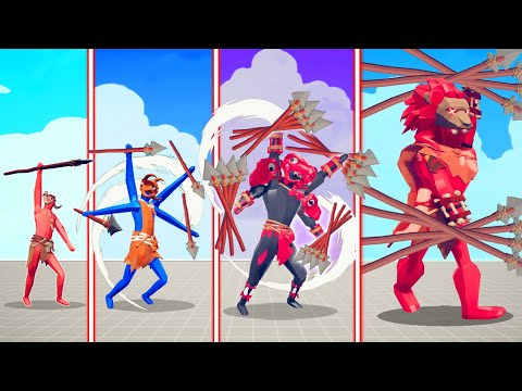 EVOLUTION OF SPEAR THROW ( ALL FORM ) | TABS - Totally Accurate Battle Simulator