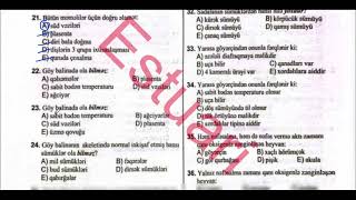 Məməlilər Sinfi (1-50) | Quşlar və Məməlilər | Biologiya DİM Test Toplusu 2025