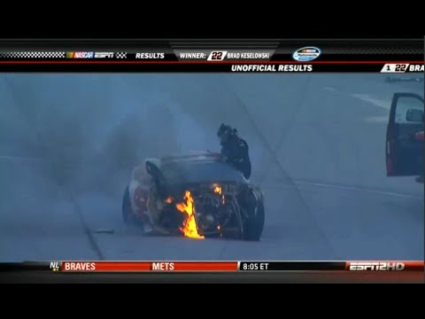 Nascar 2010 Aaron's 312 Final Lap Crash | Dennis Setzer Catchfence Crash