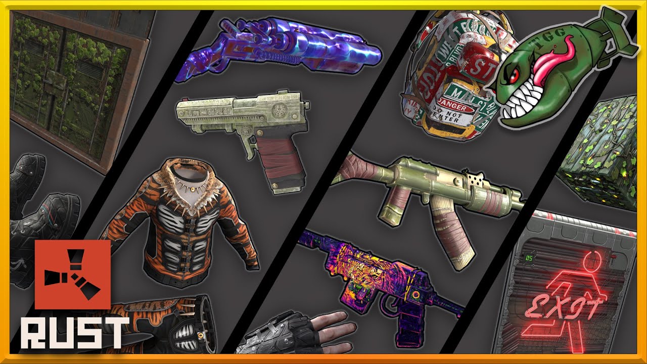 Rust Skins | BamBOOM AR, Deep Ruby DBS, Heat Seeker SAR, Ruin SAP, The Tiger Hoodie & Pants