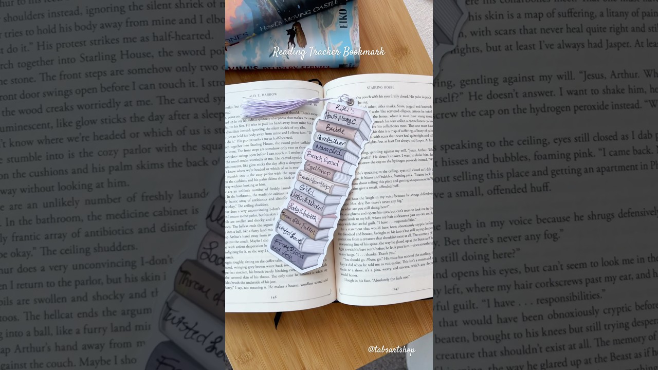 Handmade Reading Tracker Bookmark 📖 #bookmarkshop #booktube #booklover #tbrlist