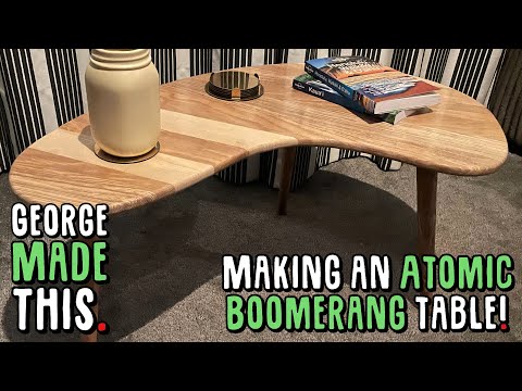 The Mid Century/Atomic Boomerang Table! // Furniture Making and Design