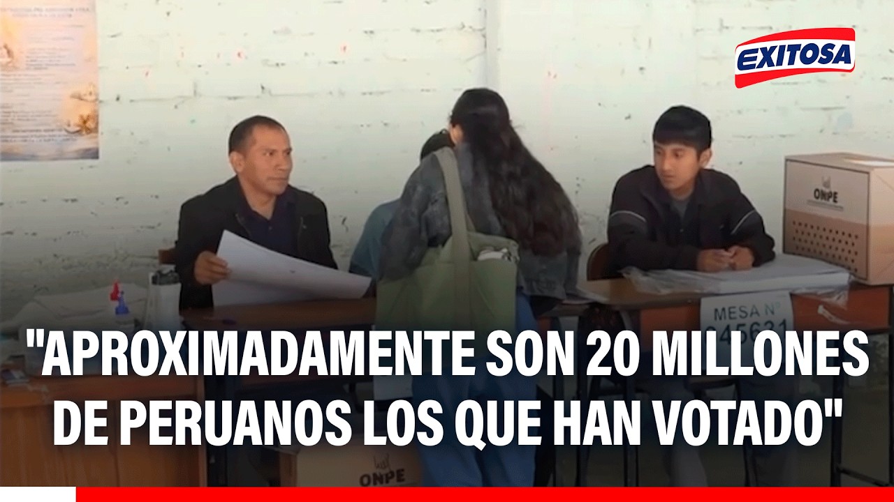 🔴🔵 Gonzáles Barrón: "Aproximadamente son 20 millones de peruanos los que han votado"