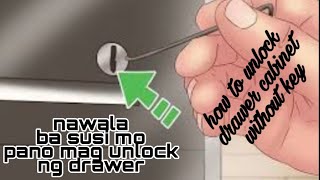 how to unlock drawer without key