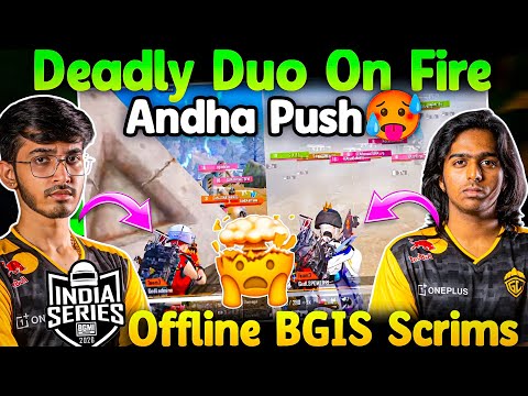 GodLike Andha Push😱 Spower Admino Duo On Fire🔥 BGIS Offline Grind Scrims🫡