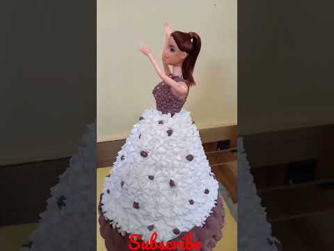 doll cake#cake design #chocolate doll cake#viral shorts