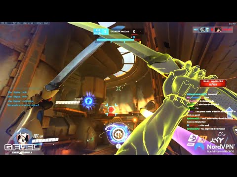 Necros Sick Genji Gameplay - POTG! [ Overwatch Season 31 Top 500 ]