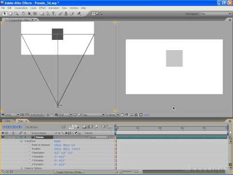 Kurs After Effects II.  13.  Pozycja kamery na scenie   punkt zainteresowania