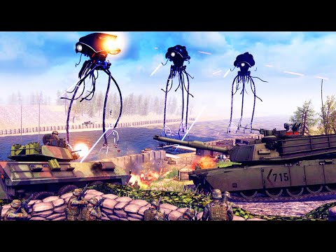 HUGE TRIPOD RIVER AMBUSH! War Of The Worlds Mod | Call To Arms