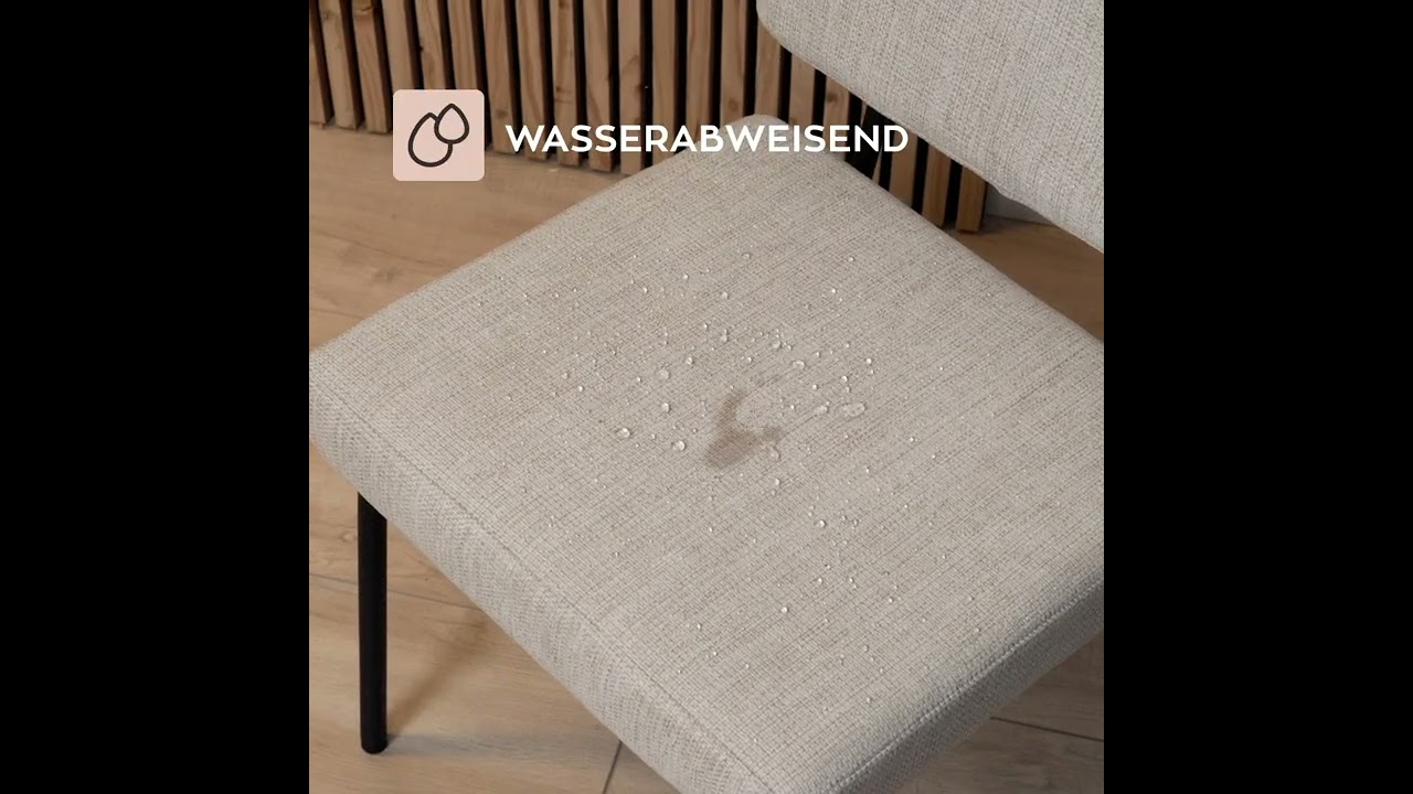 Esszimmerstuhl Espen recycelter Stoff beige