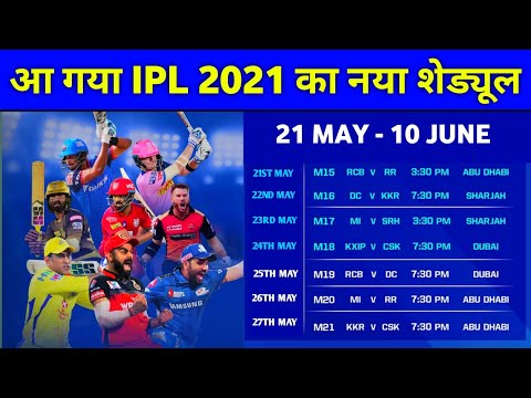 IPL 2021 : BCCI Announce 31 Matches Schedule For IPL 2021 || IPL 2021 New Schedule For England