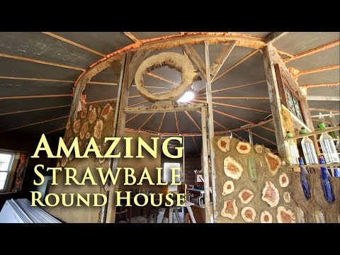 Amazing Strawbale Round House: Bottle Bricks, Natural Light and Ventilation